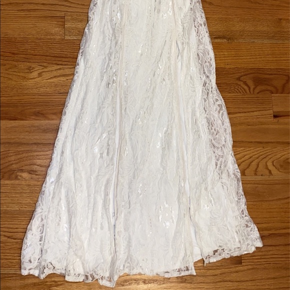 White Guess long dress with slits and backless - Picture 6 of 8